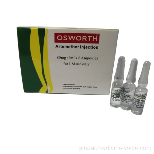 China GMP Artemether Injection 80mg/ml Manufactory